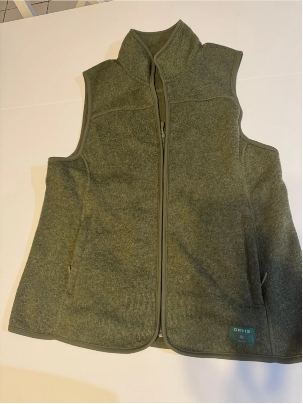 Men's Orvis Fleece Vest Size M Green